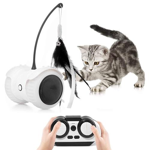 Jouets Robotiques Interactifs Pour Chat, Chargement Usb Irrégulier Automatique, Boule Auto-Rotative À 360 Degrés, Plumes/Oiseaux/Souris Automatiques Pour Chats/Chatons, Lumière Led Rotative Intégrée, Batterie De Grande Capacité