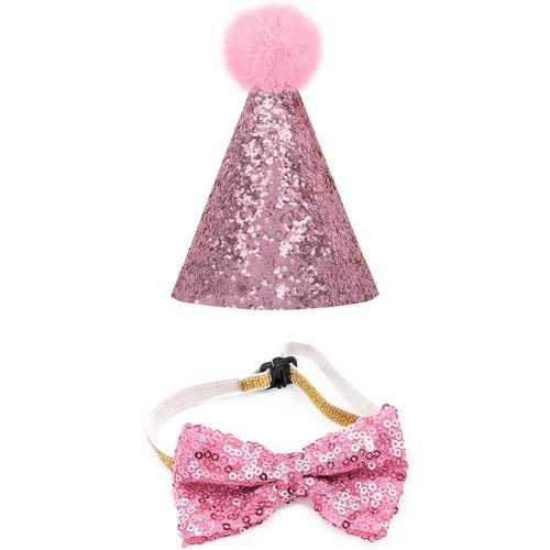 Chapeau De Jazz De Fête Pour Animaux De Compagnie De Noël Et Ensemble De Collier De Rupture De N Ud Papillon Blingbling, Pour Chaton Chiot Petits Chiens Chats