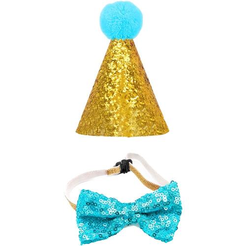 Chapeau De Jazz De Fête Pour Animaux De Compagnie De Noël Et Ensemble De Collier De Rupture De N Ud Papillon Blingbling, Pour Chaton Chiot Petits Chiens Chats