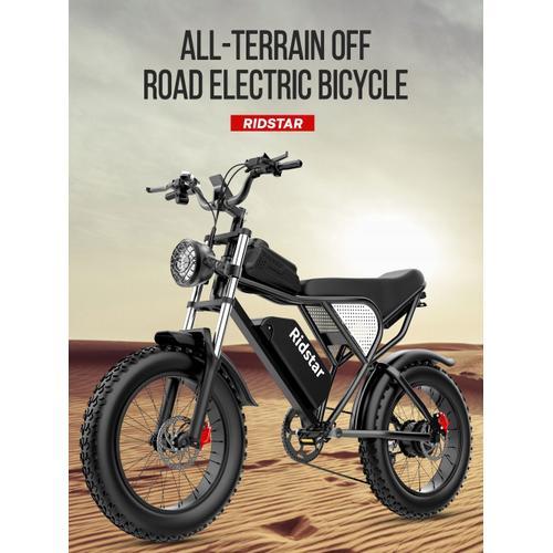 Vélo Électrique Ridstar Q20 - 1000w - Batterie Amovible 48v-20ah - 7 Vitesse Shimano - Gros Pneus 20’’