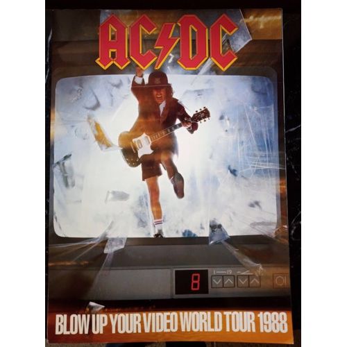 Acdc Blow Up Your Video "World Tour Program 1988"