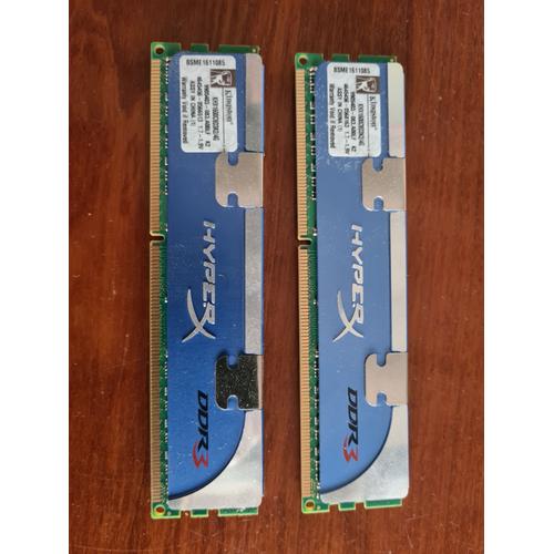 RAM Kingston KHX1600C9AD3K2/4G Mémoire RAM DDR3 1600 4 Go KVR CL9 HyperX Kit2