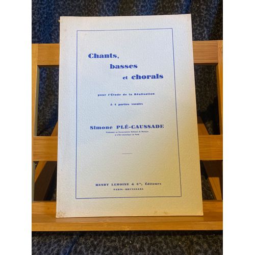 Simone Plé-Caussade Chants Basses Et Chorals Partition Harmonie Ed. Lemoine