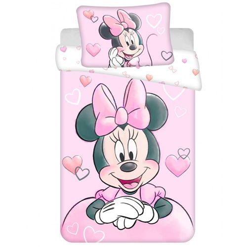 Parure Minnie - Housse De Couette 100 X 135 Cm + Taie 40 X 60