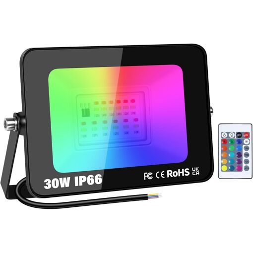 Projecteur Led Rgb Exterieur Interieur 30w, Spot Led Extérieur 16 C...