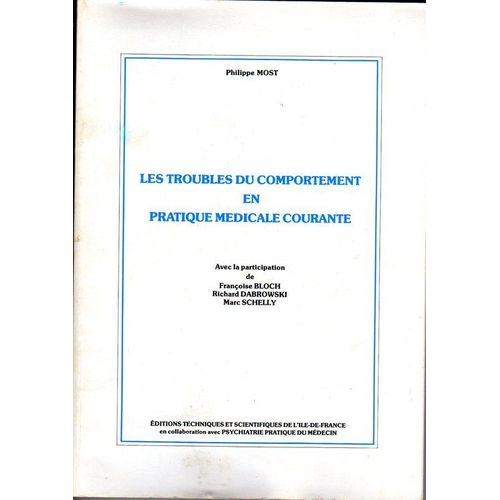 Les Troubles Du Comportement En Pratique Médicale Courante