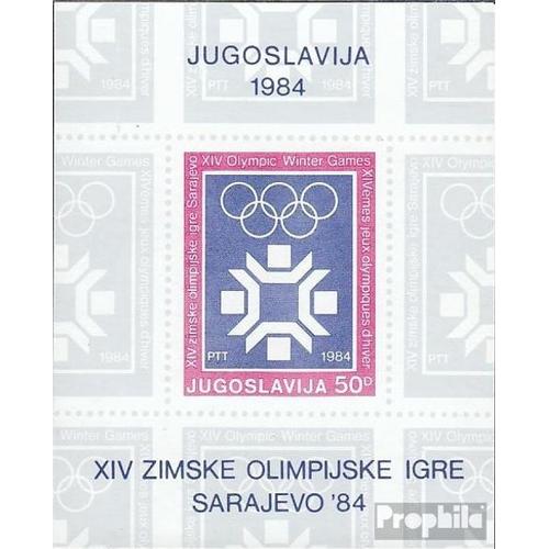 Yougoslavie Bloc 22 (Édition Complète) Oblitéré 1983 Olympe. Jeux D'hiver ?84