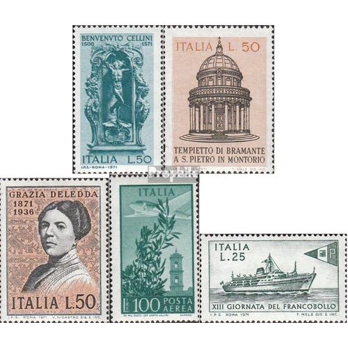 Italie 1331,1332,1346,1349,1353 (Complète.Edition.) Neuf Avec Gomme Originale 1971 Timbres Spéciaux