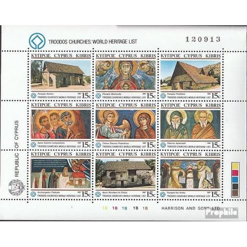 Chypre 672-680 Feuille Miniature (Édition Complète) Oblitéré 1987 Eglises