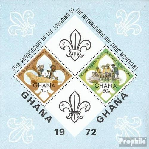 Ghana Bloc 47 (Complète Edition) Neuf Avec Gomme Originale 1972 Scout