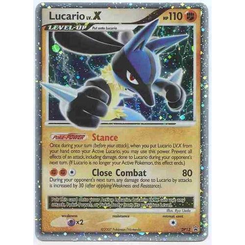 Carte Pokemon Promo Us ( En Anglais ) Série Dpxx Holo N° Dp12 Lucario Lv X 110 Pv