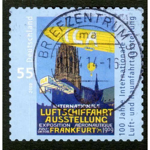 Timbre Oblitéré Deutschland, Internationale Luftschiffahrt Ausstellung , Exposition Aéronautique Frankfurt Am, 2009, 55