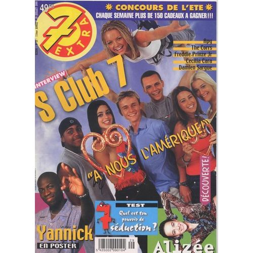 7 Extra (Edition Belge) / 19-07-2000  N° 29 : Alizée (1p) - S Club 7 (3p) - Madonna (3/4p) - Tom Cruise (1p) - Cecilia Cara / Damien Sargue (1p Poster)