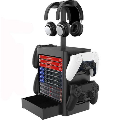 Applicable À Tour De Rangement De Jeu Pour Sony Playstation 5 Noir Compatible Avec Ps5/Ps4/Xbox One/Nintendo Switch