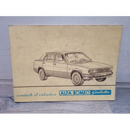 Alfa Romeo Giulietta - 1983 - Manuel Notice Conduite Et Entretien