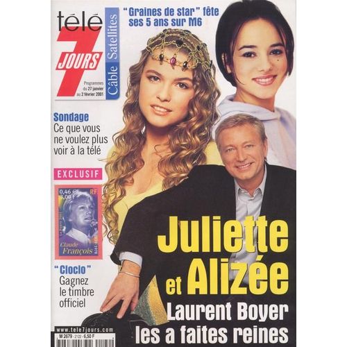 Télé 7 Jours / 22-01-2001  N° 2122 : Alizée / Cecilia Cara (2p) - Lou Doillon (2p) - Emilie Dequenne (1,5p)