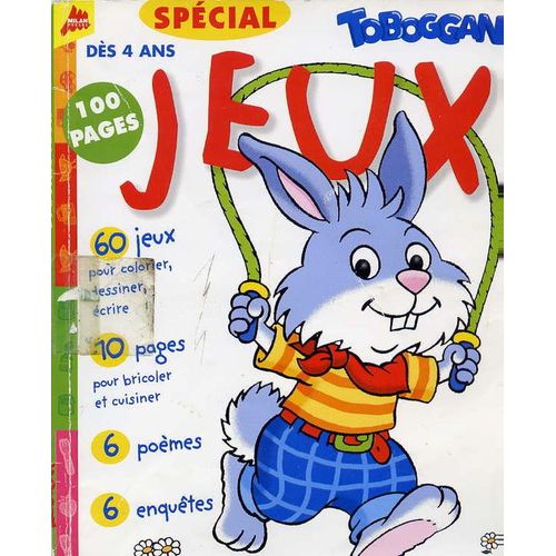 Toboggan Spécial Jeux  Dès 4 Ans Hors-Série N° 8 : Jeux