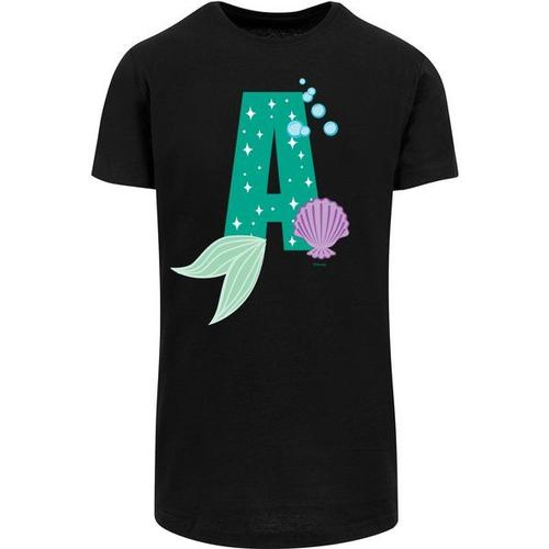 F4nt4stic T-Shirt 'disney Alphabet A Is For Arielle Die Meerjungfrau' Aqua / Vert Pastel / Violet / Noir