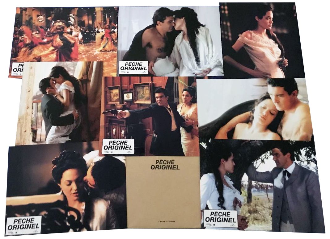 Péché Originel (Original Sin) : Jeu De 8 Photos D'exploitation Cinématographique - Format 20,5x28 Cm - De Michael Cristofer Avec Antonio Banderas, Angelina Jolie, Jack Thompson, Thomas Jane - 2001