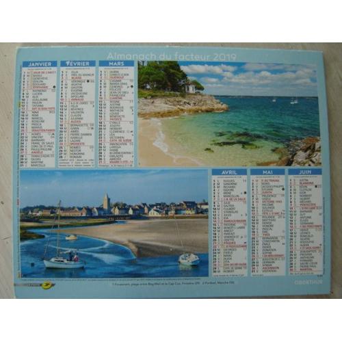 Almanach/Calendrier Facteur 2019 "La Mer/Les Falaises (Editions Oberthur /La Poste