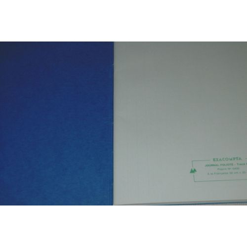 Exacompta Journal Foliote 25x32cm Vertical 80 Pages Bleu N° 6400