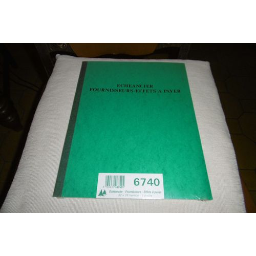 Exacompta Registre Échéancier Fournisseurs Effets À Payer 25x32cm Vert 6740