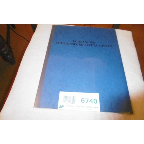 Exacompta Registre Échéancier Fournisseurs Effets À Payer 25x32cm Bleu N° 6740