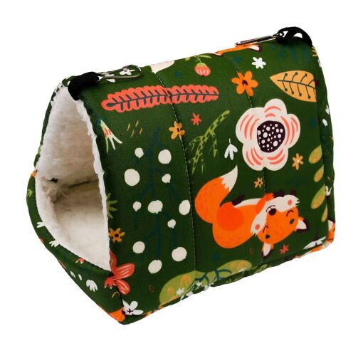 1pc Mignon Imprimé Lit D'oiseau Mini Cage Lapin Écureuil Tapis Coch...