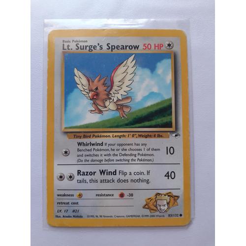 Pokémon Lt. Surge's Spearow (Piafabec) 83/132