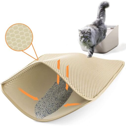 Kalanka-Tapis Litiere Chat 60 X 40cm - Tapis Pour Bac À Litière Pou...