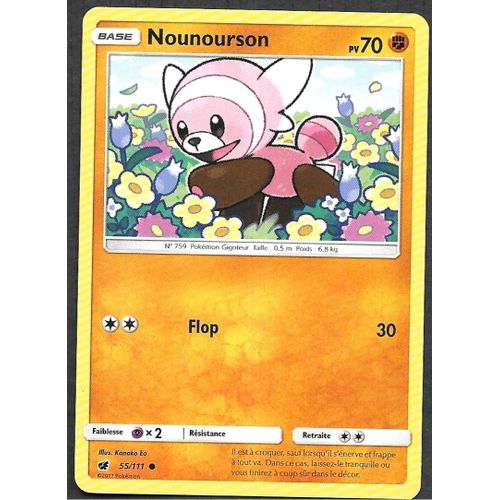 Carte Pokémon Nounourson 55/111 - Invasion Carmin (Vf)