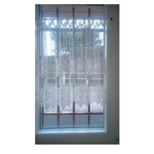Rideau Brise Bise Style Crochet Maccrame 60x50 Cmtheme Arbuste Frut...