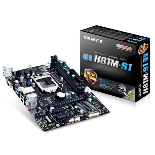 GIGABYTE GA-H81M-S1 LGA 1150 Intel H81 SATA 6 Gb/s USB 3.0 Micro ATX Carte mere Intel image_search