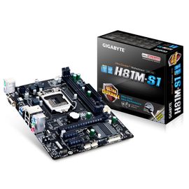 GIGABYTE GA-H81M-S1 LGA 1150 Intel H81 SATA 6 Gb/s USB 3.0 Micro ATX Carte mere Intel image_search