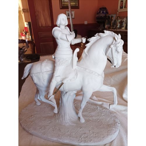 Statue Jeanne D'arc À Cheval Avec Épéé
