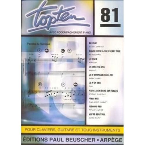 Topten N° 81 (Chant+Piano+Accords)