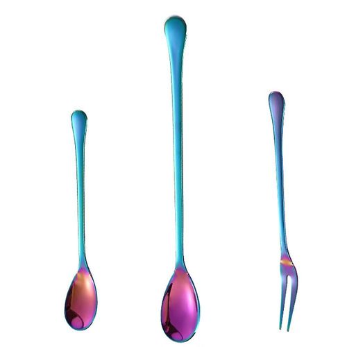 Cuill¿¿Res ¿¿ Dessert Cuill¿¿Res ¿¿ Cr¿¿Me Glac¿¿E Fourchettes ¿¿ Salade Ensemble De Couverts R¿¿Utilisables Ap¿¿Ritif Aux Fruits Fourchettes ¿¿ Dessert Pour Usage Domestique Ou Camping Couleur