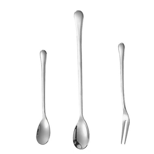 Cuill¿¿Res ¿¿ Dessert Cuill¿¿Res ¿¿ Cr¿¿Me Glac¿¿E Fourchettes ¿¿ Salade Ensemble De Couverts R¿¿Utilisables Ap¿¿Ritif Aux Fruits Fourchettes ¿¿ Dessert Pour Usage Domestique Ou Camping Argent