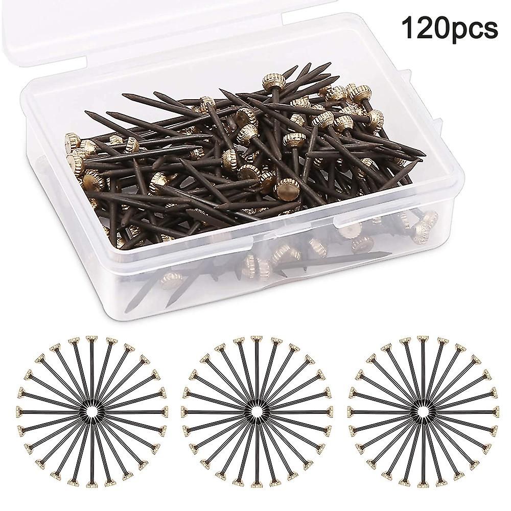 120 Pices Clous pour Tableau pingles  Tte en Laiton ... - 2