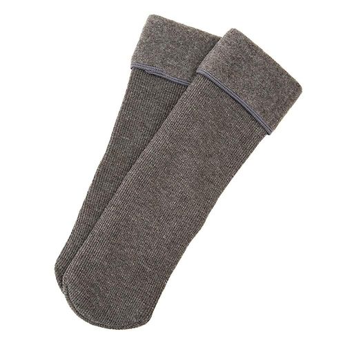 Chaussettes En Laine Extra ¿¿Paisses Pour Femmes - Chaussettes D'hiver Douces, Chaudes Et Confortables Pour Hommes Gris