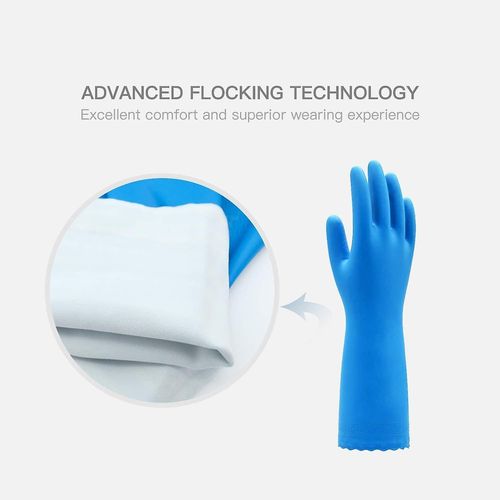 Gants De Nettoyage De Vaisselle R¿¿Utilisables, M¿¿Nage, Cuisine, Doublure En Coton, Vert, Grand