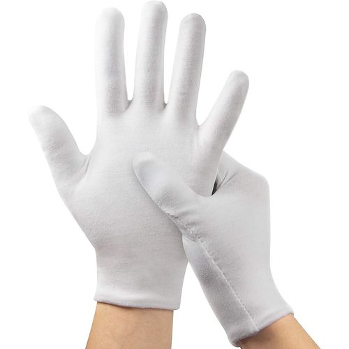 5 Paires De Gants Hydratants Pendant La Nuit, Gants En Coton Pour L'ecz¿¿Ma Des Mains S¿¿Ches, Gants En Coton Blanc Pour Hommes Et Femmes, Taille Unique Pour La Plupart Des Gants En Tissu