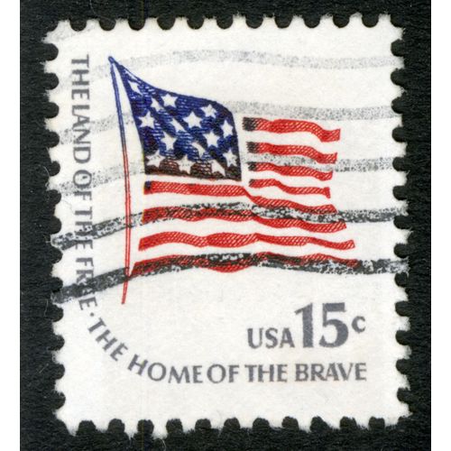 Timbre Oblitéré Usa, The Land Of The Free, The Home Of The Brave, 15 C