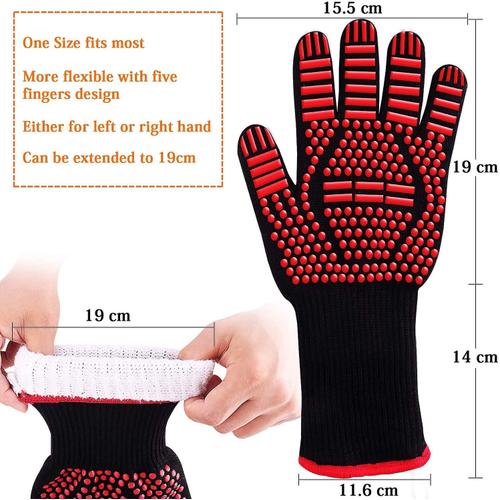 Gants De Barbecue En Silicone Antid¿¿Rapants Pour Barbecue, Four, Four, Gants De Cuisson R¿¿Sistants ¿¿ La Chaleur, Gants De Chemin¿¿E, Gants De Chemin¿¿E, Gants De Chemin¿¿E Jusqu'¿¿ 800 C