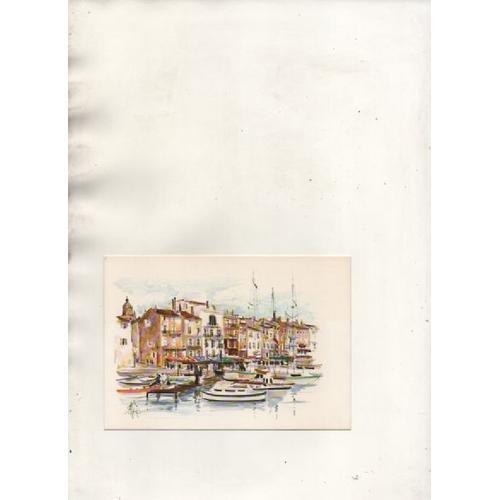 Carte Postale Ancienne Saint Tropez - Aquarelle De Michel Pelletier - Non Ecrite Editions Elbe