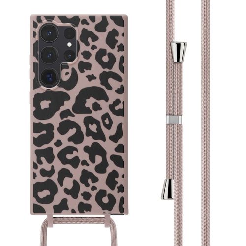 Imoshion Coque Design En Silicone Avec Cordon Samsung Galaxy S24 Ultra Animal Pink