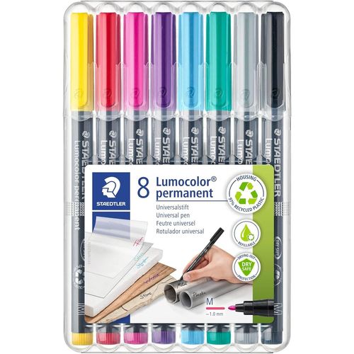 Staedtler Marqueur Permanent 317m Lumocolor, ¿Tui De 8