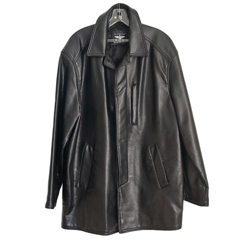 Manteau Straight Coat En Cuir Synthétique Pour Homme Marque Reportage Taille M