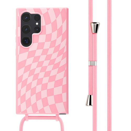 Imoshion Coque Design En Silicone Avec Cordon Samsung Galaxy S24 Ultra Retro Pink