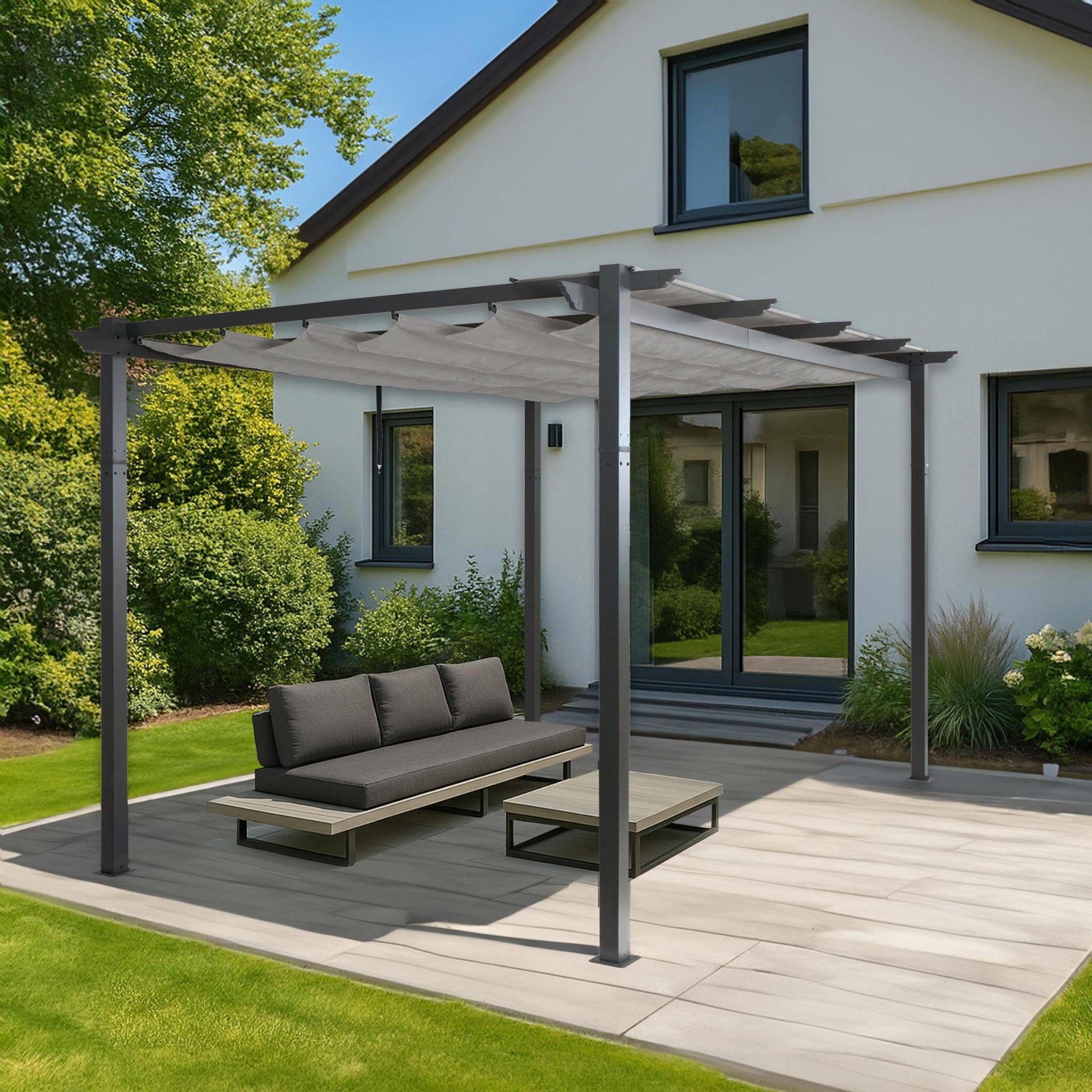 Pergola En Aluminium Hwc-N93, Pavillon De Jardin Pavillon De Jardin...